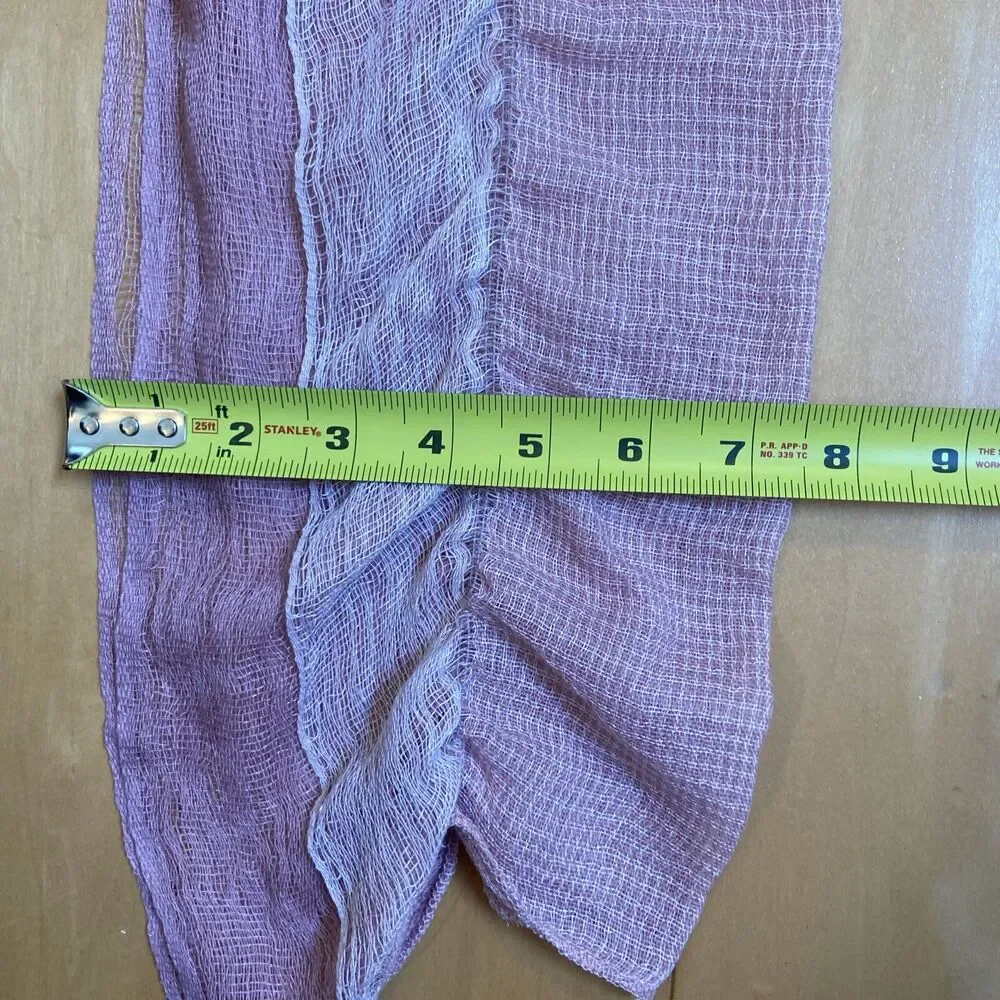 PRETTY SOFT PINK unbranded Cotton Blend Ruffle Long Scarf